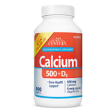 21st Century Calcium 500 with D3 Tablets - 400 Pieces