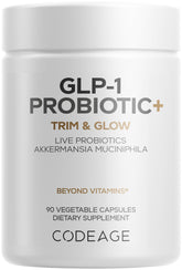 Codeage GLP-1 Probiotic+ - Live Probiotics with Akkermansia & Chicory Inulin, 500 Million AFU