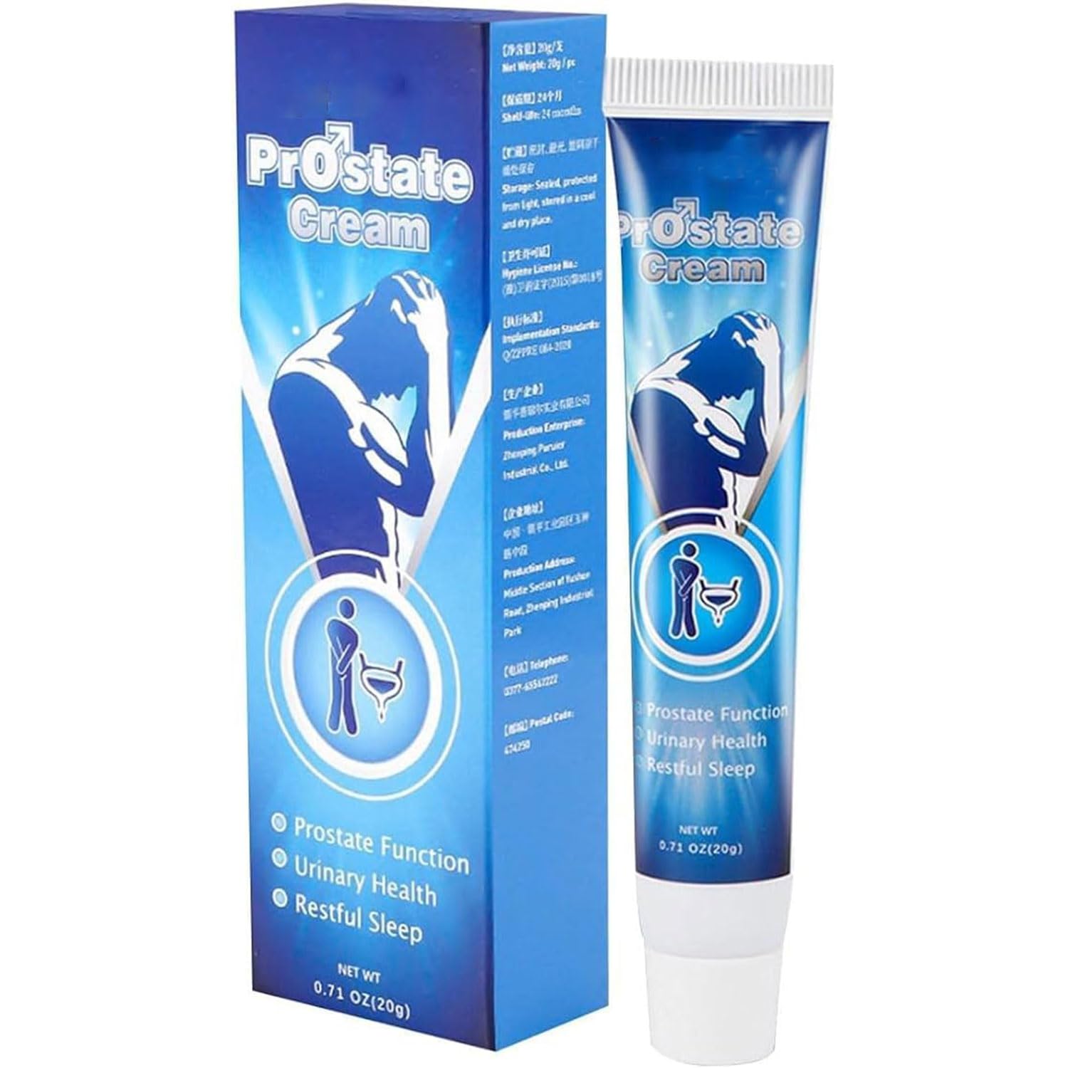 Men's Prostate Cream for Frequent Urination Relief, Tight Intimate Area, 20g