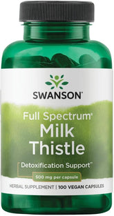 Swanson Full Spectrum Milk Thistle - Liver Support - 500mg, 100 Capsules