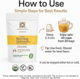 Secrets of Tea Organic Pregnancy Tea - Peach & Ginger, Caffeine-Free, 20 Count (40 Servings)