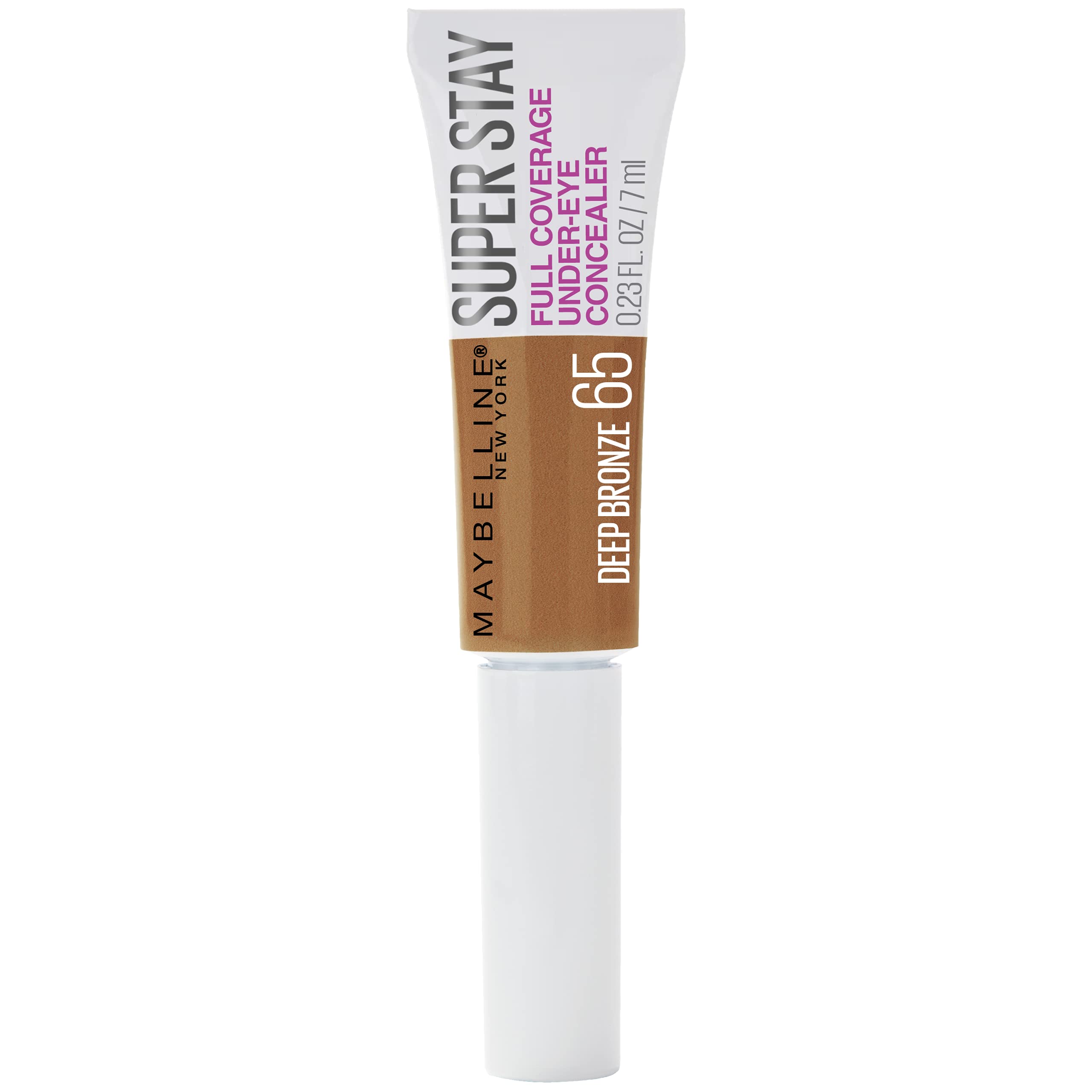 Maybelline Super Stay Full Coverage Under-Eye Concealer - 24H Wear, Brightening Liquid Makeup, Deep Bronze (65)
