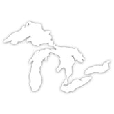 Michigan Great Lakes Vinyl Decal Sticker for Car Window Bumper - 6 Inches Wide White