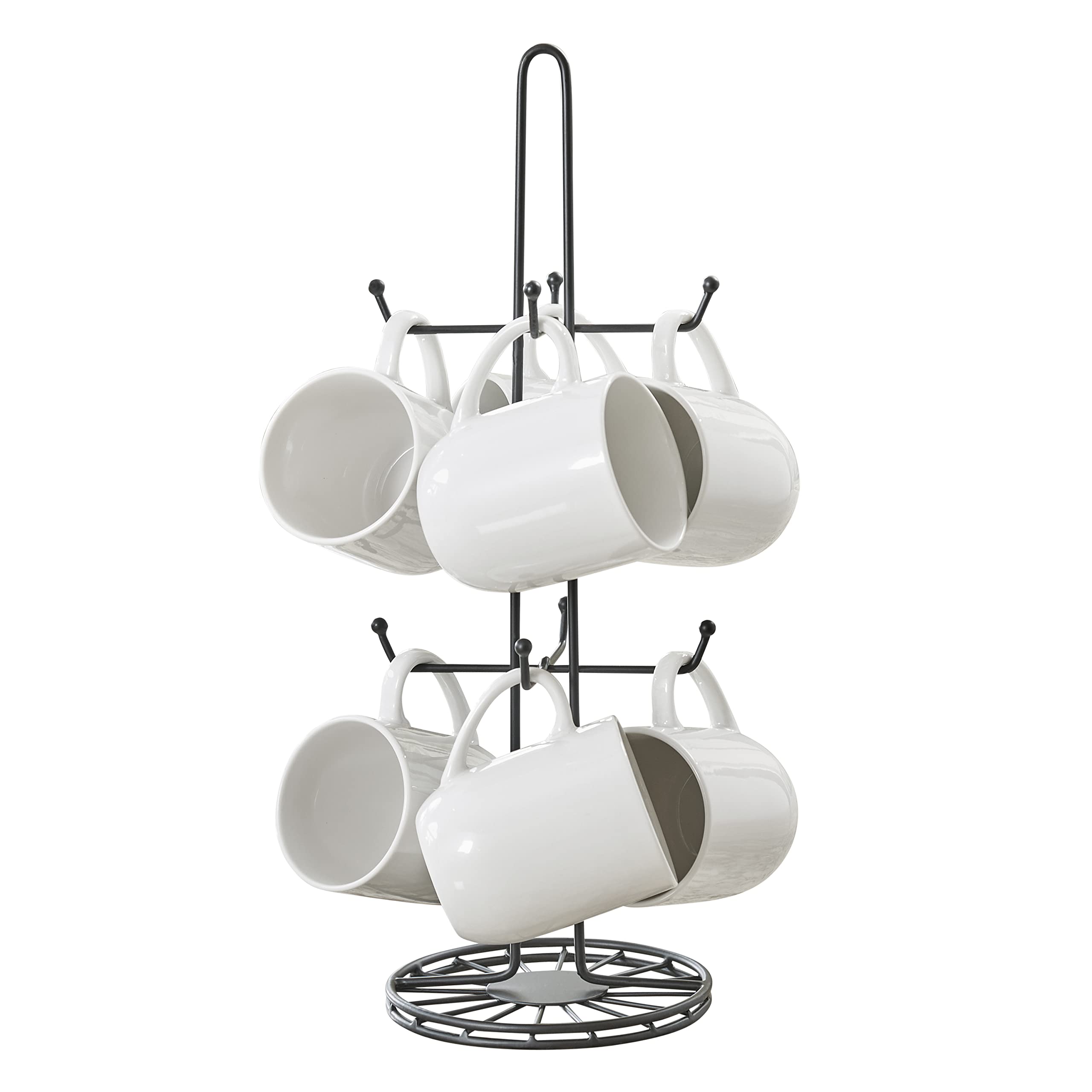 Yumi 8-Mug Drying Rack and Storage Holder - Chrome Finish