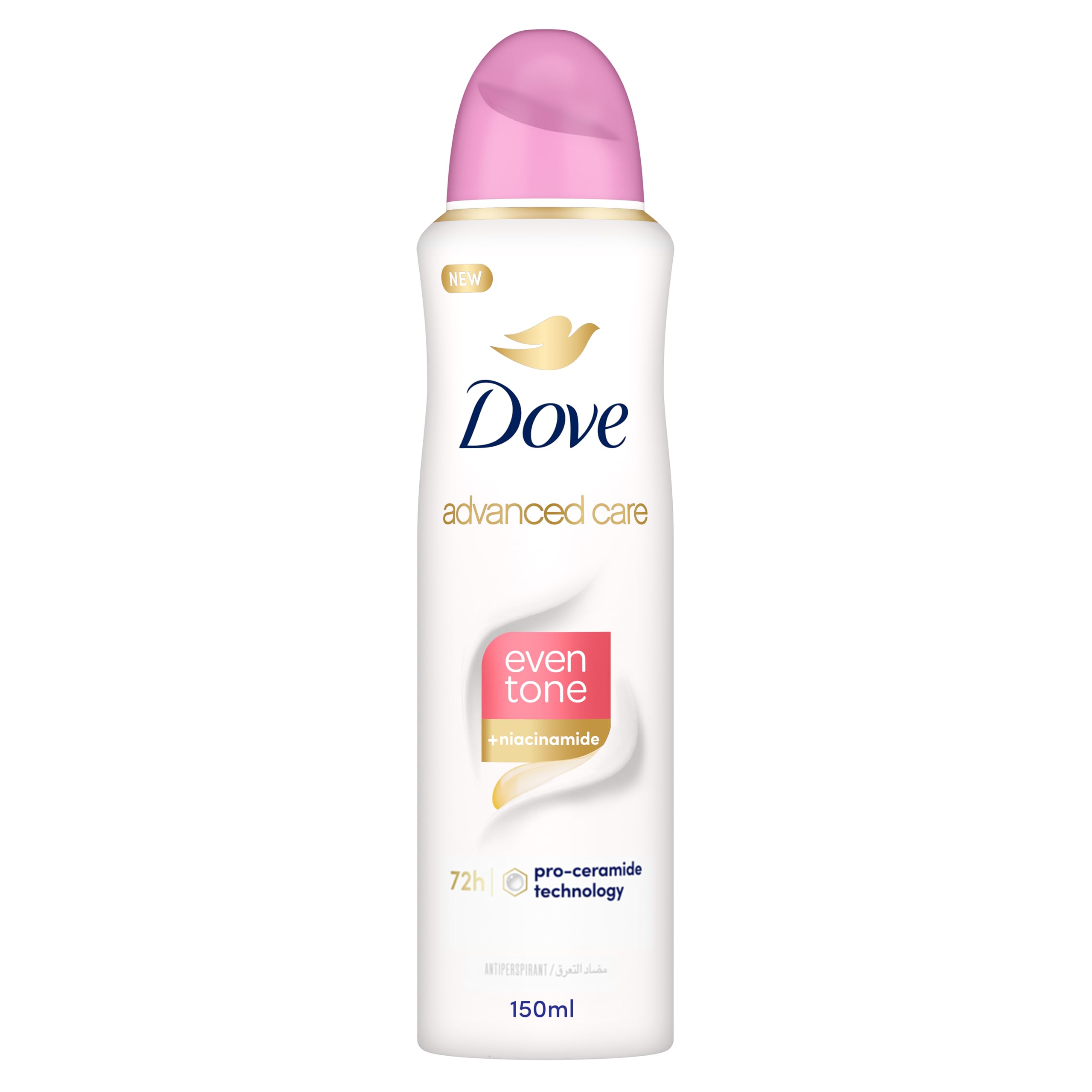 Dove Advanced Care Antiperspirant Deodorant Spray - Even Tone, 72H Protection, 150ml