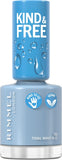 Rimmel Kind & Free Breathable Top Coat Nail Polish - Vegan & Cruelty-Free - Tidal Wave Blue