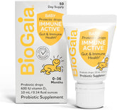 قطرات بروبيوتيك BioGaia بروتيكتس للرضع + فيتامين د، لتخفيف المغص، ٥٠ يوم