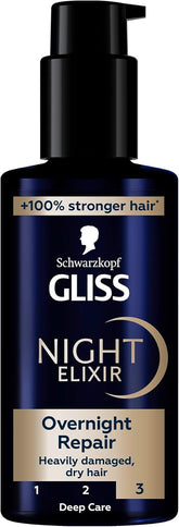 Schwarzkopf Gliss Night Elixir: Overnight Hair Repair Serum, 100ml