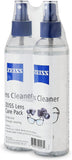 Zeiss Lens Care Pack - Two 8 oz Bottles of Lens Cleaner, Two Microfiber Cleaning Cloths