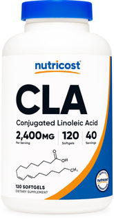 Nutricost CLA 2,400mg - 120 Softgels | Gluten Free, Non-GMO | Supports Fat Metabolism & Lean Muscle