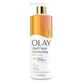 Olay Body Lotion for Women - Tone Enhancing AHA Serum, Visibly Rub Red Discolored Skin, 24hr Hydration, Fast Absorbing Vitamin B3, 17 fl oz