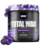 Redcon1 Total War Pre Workout Powder - Grape, 13.81 oz (391.59g) | High-Intensity Energy & Focus