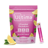 Ultima Replenisher Electrolyte Hydration Powder - Pink Lemonade - Sugar Free, 0 Calories, 0 Carbs - Gluten-Free, Keto, Non-GMO - 20 Count Stickpacks