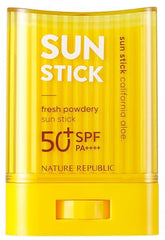 California Aloe Fresh Powdery Sun Stick SPF50+ PA++++ 25ml, Natural Sun Protection for Face