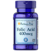 Puritan's Pride Folic Acid 400 mcg Supplement - 250 Tablets