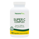 Nature's Plus Super C Complex 180 Vegetarian Capsules - High Potency Vitamin C Immune Support