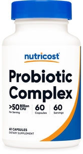 Nutricost Probiotic Complex - 50 Billion CFU High Potency - Digestive Health for Men & Women - 60 Capsules