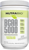 NutraBio BCAA 5000 Powder - Unflavored - 400g