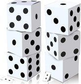 THE WHITE SHOP Dice Favor Boxes – Casino Theme Party Decorations with Large Jumbo Dice for Game Night, Vegas, New Year, Graduation & Prom Supplies
