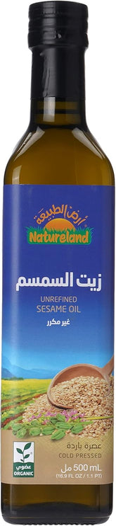 Pure Natureland Sesame Oil 500ml - Cold-Pressed for Authentic Flavor