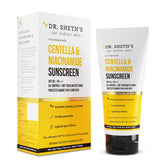 Dr. Sheth’s Centella & Niacinamide Sunscreen SPF 50 PA++++ - Acne & Oil Control, Ultra-Matte Finish, 50g
