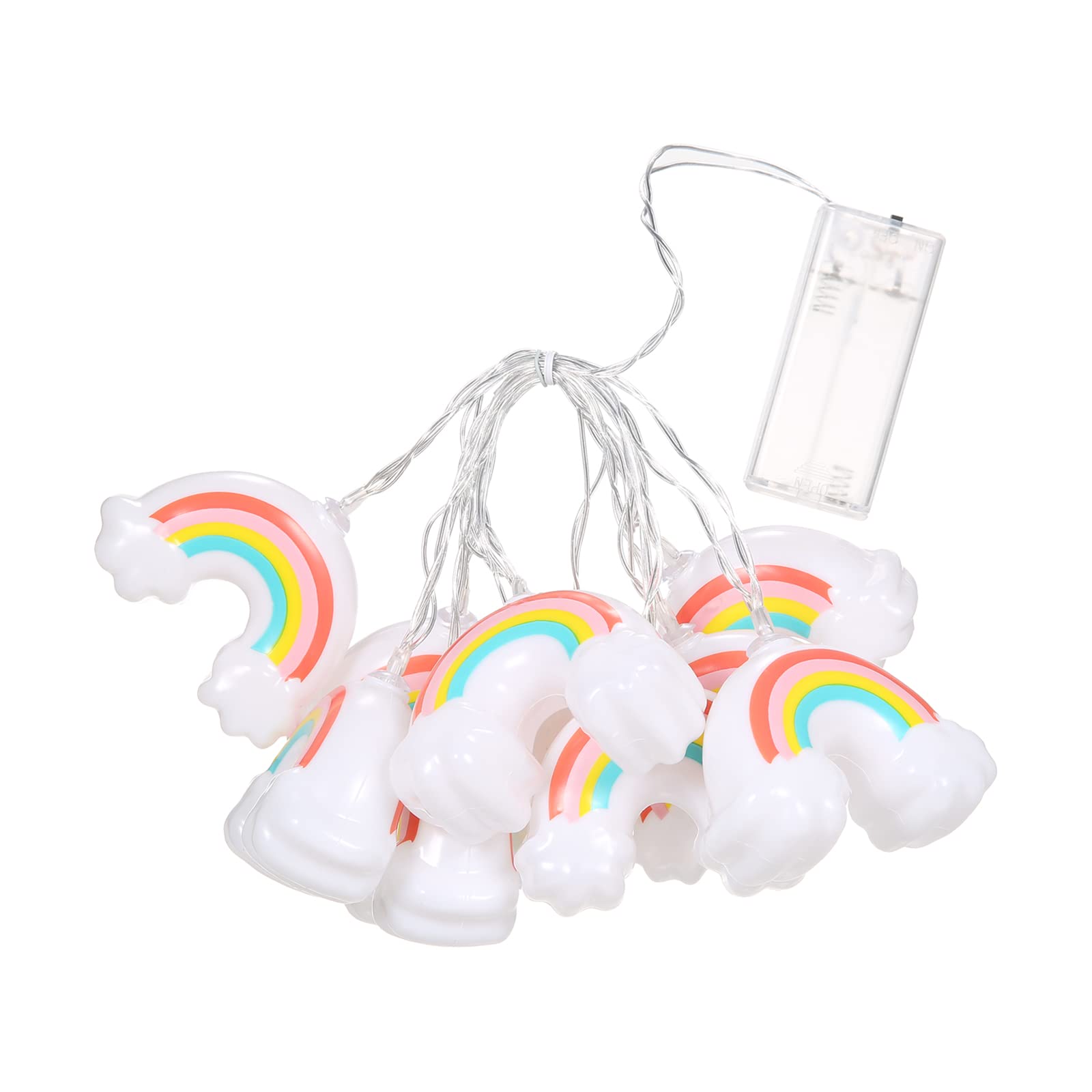 ARNIM 5FT 10LED Rainbow String Lights - Decorative LED Hanging Fairy Lights for Festivals, Easter, Carnival, and Parties