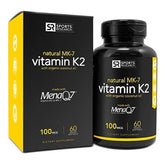 Sports Research Vitamin K2 100 Mcg - 60 Veggie Softgels for Bone & Heart Health