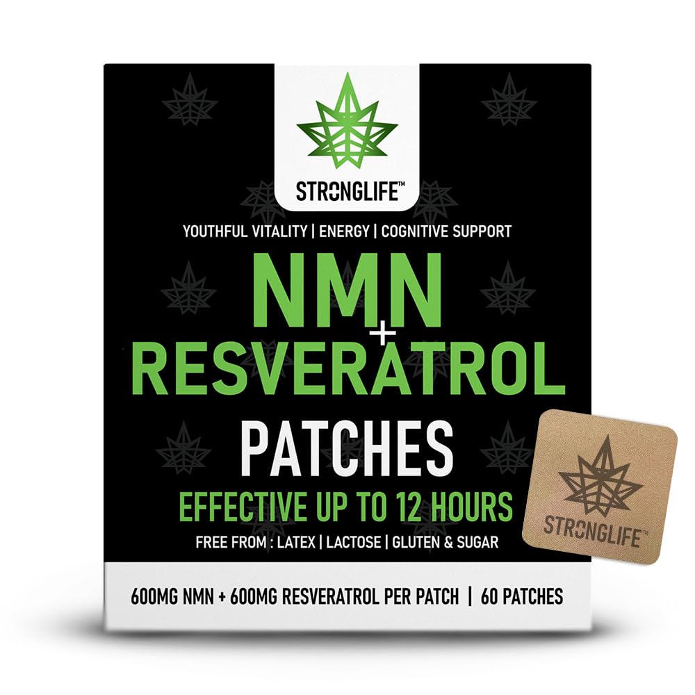 NMN & Resveratrol Transdermal Patches - High Absorption Anti-Aging Support | 30 Patches