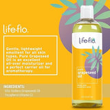 Life-flo Pure Grapeseed Oil - 16 fl oz (473 ml) - Antioxidant-Rich Moisturizer