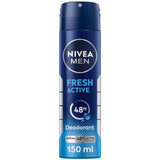 NIVEA MEN Fresh Active Antibacterial Deodorant Spray - 48H Protection, 150ml
