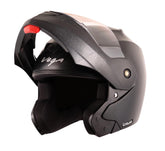 Vega Crux ISI Certified Flip-Up Helmet - Black, Medium, Clear Visor for All Riders