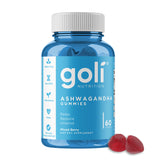 Goli KSM66 Ashwagandha Gummies - Mixed Berry Flavor, 60 Gluten-Free Gummies for Stress Relief
