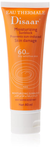 DISAAR Beauty SPF 60+ Moisturizing Sunblock - 80ml for Dry & Sensitive Skin