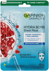 Garnier Pomegranate Hydrating Sheet Mask for Dehydrated Skin, 15 Mins