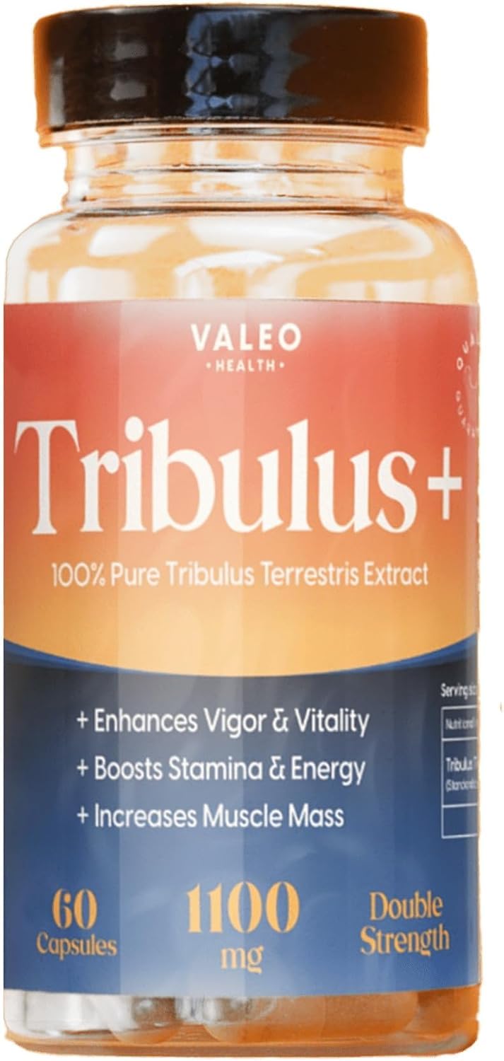 Valeo Tribulus+ Testo Booster Supplement | Energy & Stamina Booster | 60 Capsules