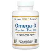 California Gold Nutrition Omega 3 Premium Fish Oil - High Potency EPA & DHA Supplement