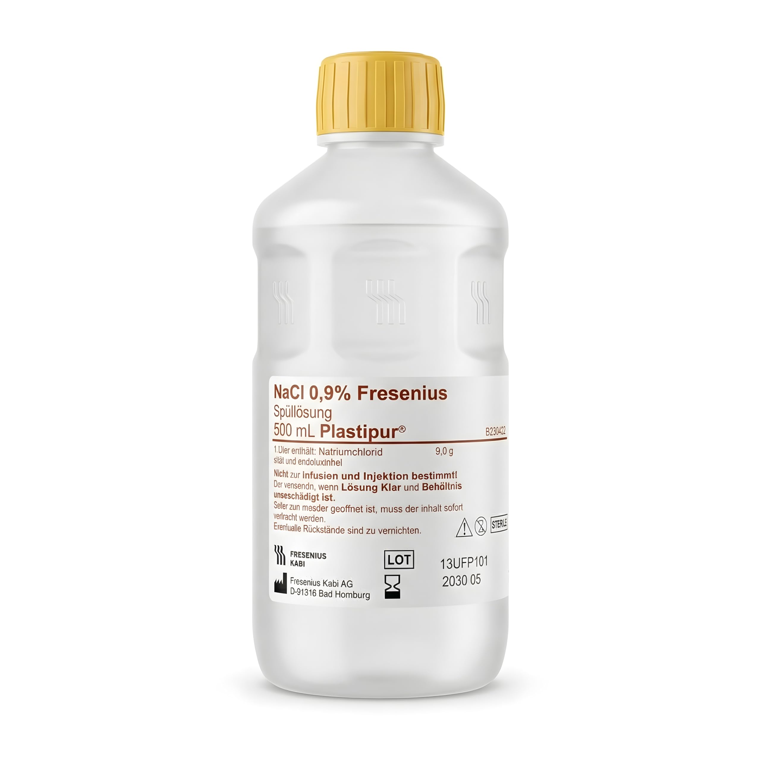Sterile Isotonic Saline Solution 0.9% 500ml for Baby and Wound Cleaning