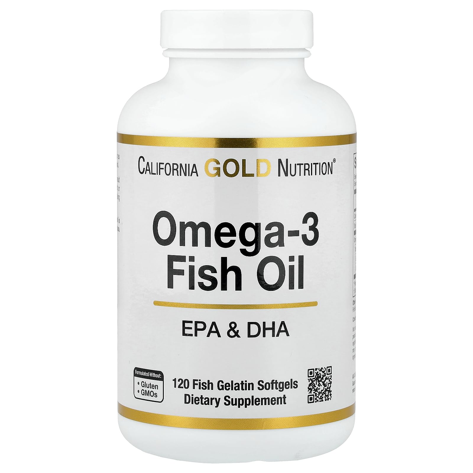 Lake Avenue Nutrition Omega-3 Fish Oil, 120 Softgels (1250mg)
