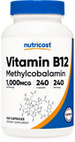 Nutricost Vitamin B12 (Methylcobalamin) 1000mcg - 240 Capsules - Vegetarian, Non-GMO & Gluten Free