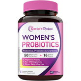 Women's Probiotic 60 Caps by Doctor's Recipes - 50 Billion CFU with Organic Prebiotics
