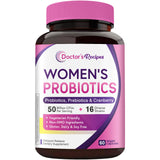 Women's Probiotic 60 Caps by Doctor's Recipes - 50 Billion CFU with Organic Prebiotics