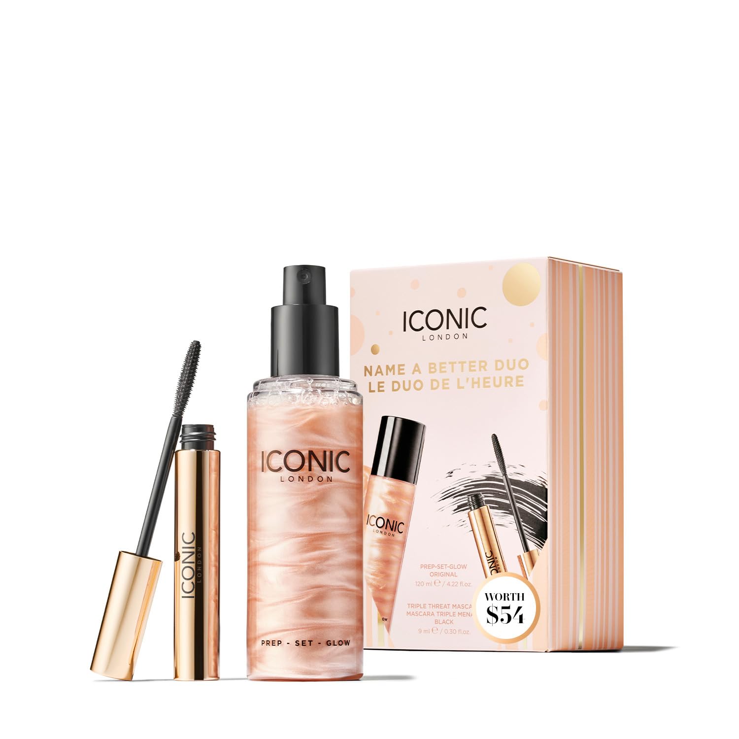 ICONIC LONDON Name A Better Duo Gift Set - Triple Threat Mascara & Prep-Set-Glow