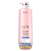 Olay Super Serum Body Wash for Rough & Bumpy Skin - Hydrating & Renewing with Exfoliating Minerals - 18.5 fl oz