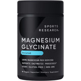 Sports Research Chelated Magnesium Glycinate 160mg (90 Vegan Capsules)