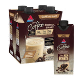 Atkins Iced Coffee Cafe Au Lait Protein Shake - Ready to Drink, High Protein, Convenient 4-Pack