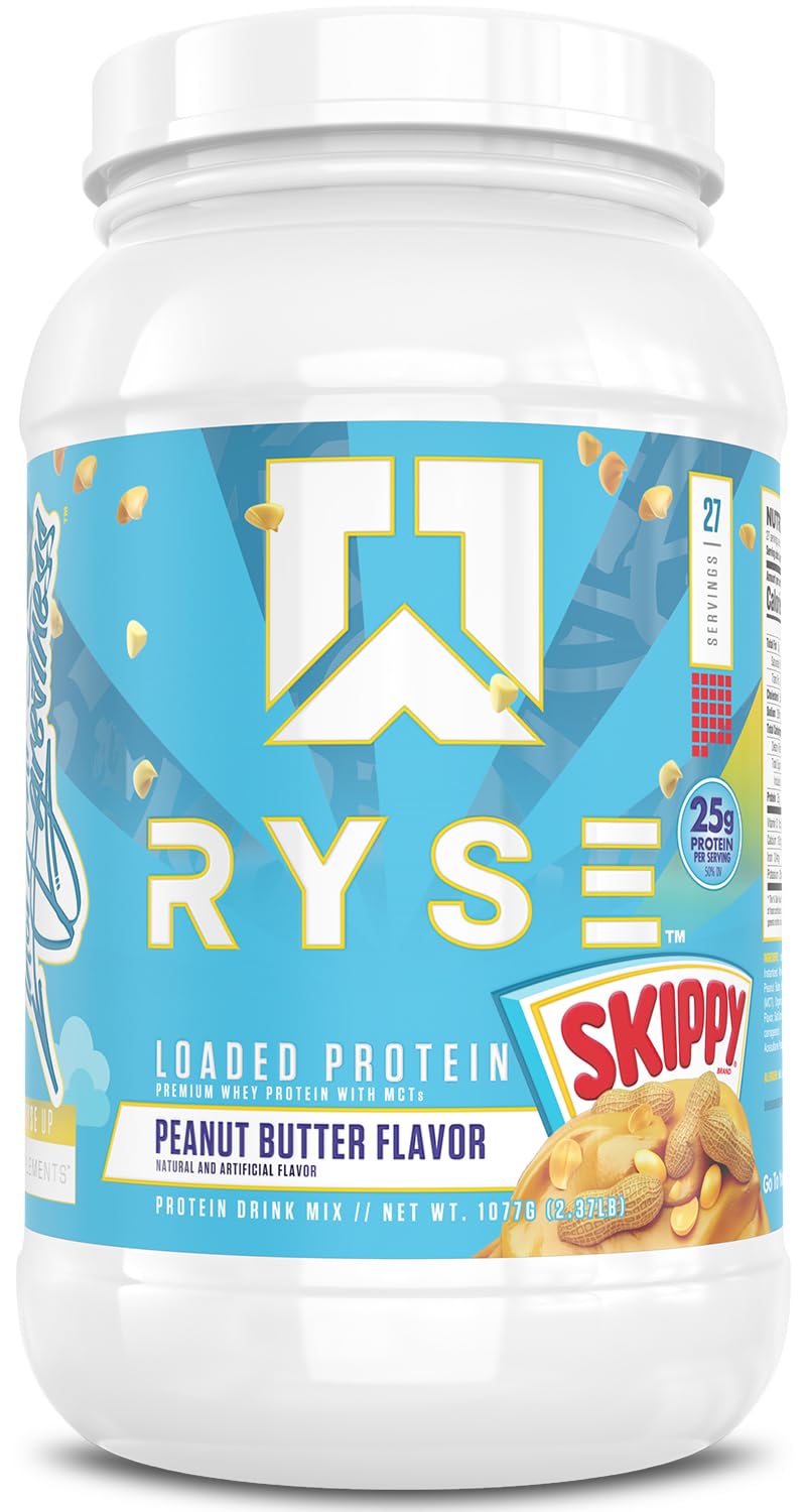 RYSE Up Supplements Loaded Protein Powder - Skippy Peanut Butter 27 Servings