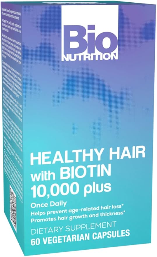 Bio Nutrition Biotin 10000 Plus Healthy Hair Vegetarian Capsules - 60 Count