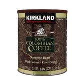 Premium Kirkland Signature Colombian Fine Grind Coffee Beans - 3lb (1.36kg) Bag
