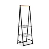 Brabantia Linn Small Clothes Rack - Black Steel Standing Drying Rack