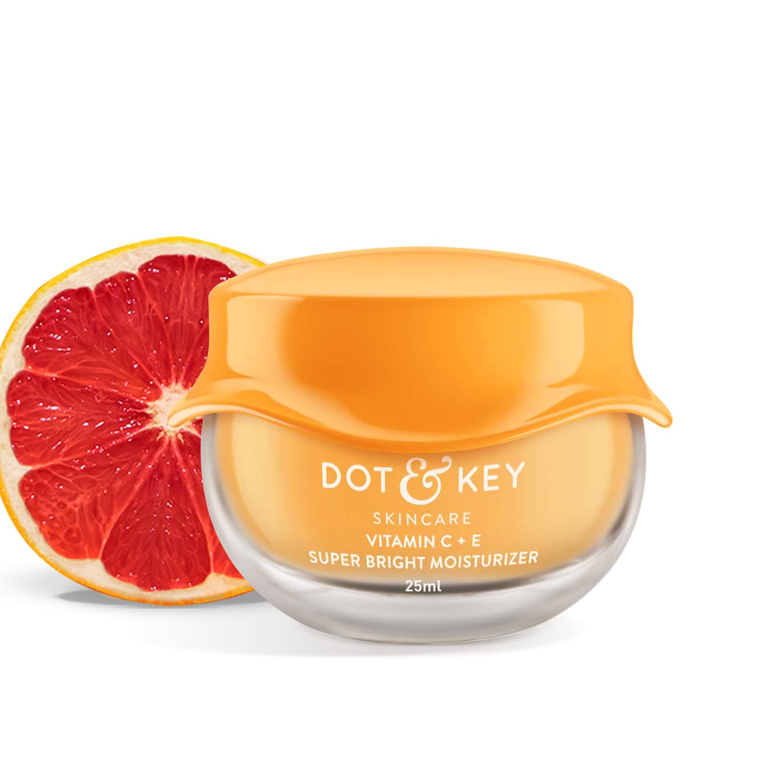 Dot & Key Vitamin C + E Sorbet Super Bright Moisturizer for Face - Oil Free Lightweight Face Cream for Glowing Skin - Reduces Dullness - 25ml